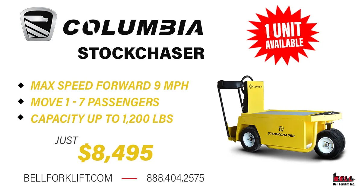 Columbia Stockchaser 1200x630 Blog Columbia Stockchaser burden carrier, up to 1,200 lb capacity, for sale at Bell Fork Lift